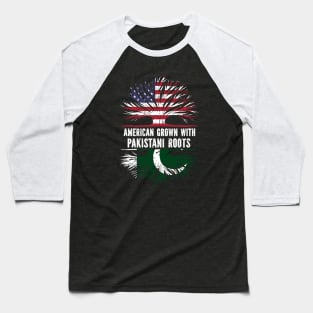 American Grown with Pakistani Roots USA Flag Baseball T-Shirt